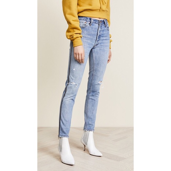 zip side jeans